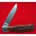 Jess Horn Bullet Knife, 1 Blade & Engraving by Bruce Shaw